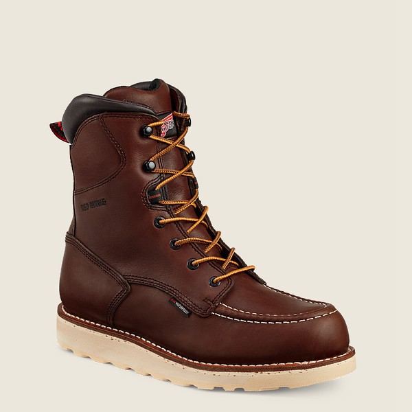 Botas de Trabajo Red Wing Hombre Vino - Traction Tred - 8-Inch Waterproof Soft Toe - 967-ZAFPRL